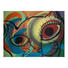 Chat coloré Abstrait