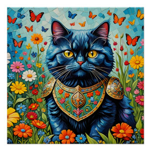 Poster Chat Dans Le Jardin Des Plaisirs Terrestres 3