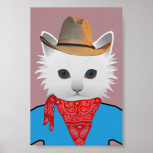 POSTER CHAT DE COWBOY