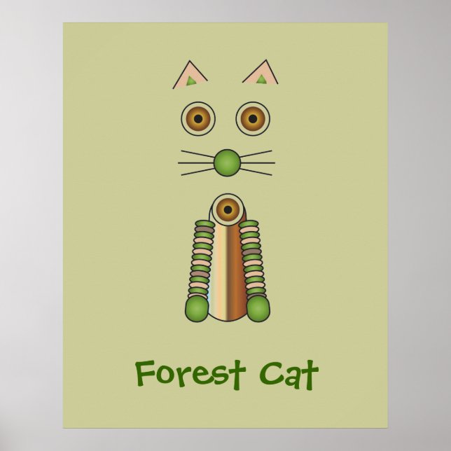 Poster Chat de forêt (Devant)