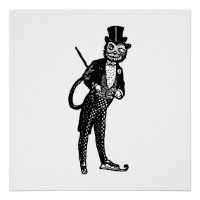 Chat d'opéra sophistiqué vintage