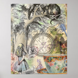 Poster Chat du Cheshire Alice au Pays des Merveilles Clas