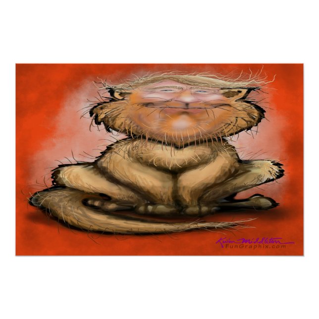 Poster Chat Gras Trump (Devant)