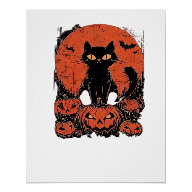 Poster Chat noir et citrouille � Magie épouvantable d'Hal (Devant)