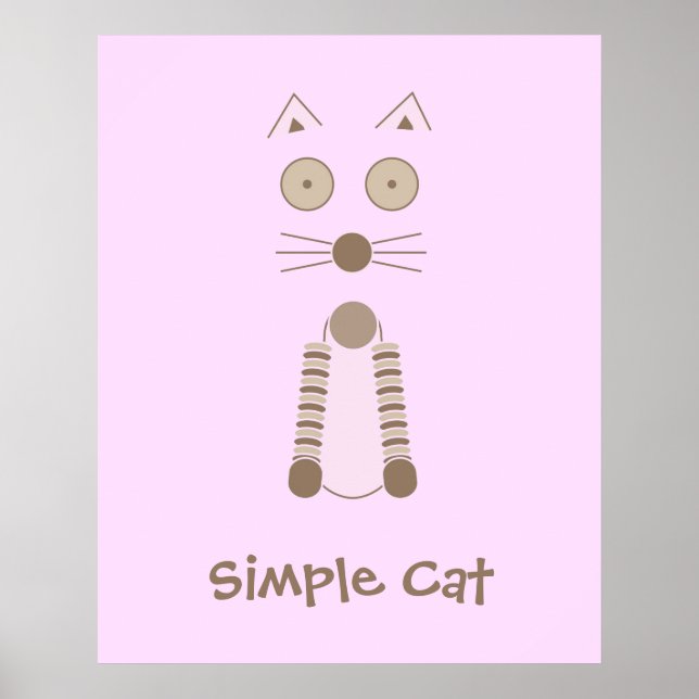 Poster Chat simple (Devant)