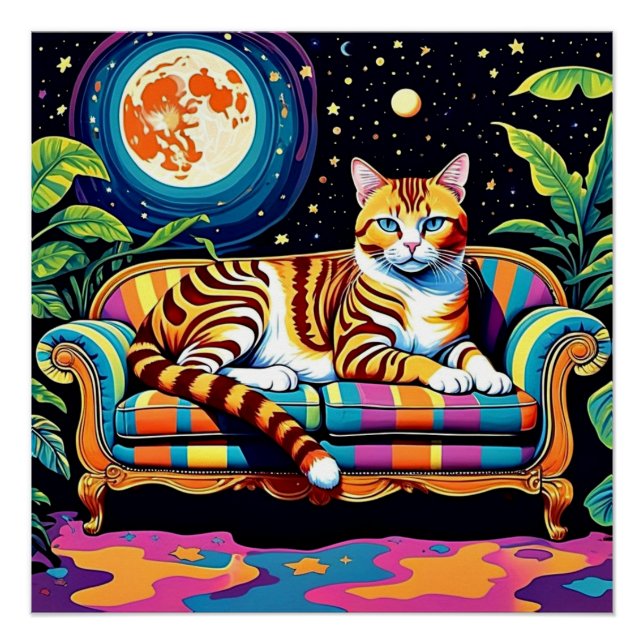 Poster Chat sous les étoiles 2 (Devant)