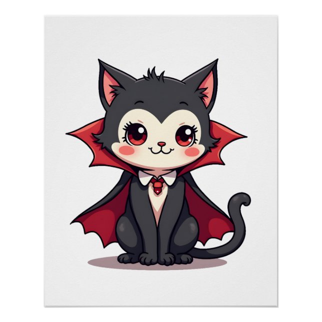 Poster Chat Vampire � T-shirt pour animaux de compagnie m (Devant)