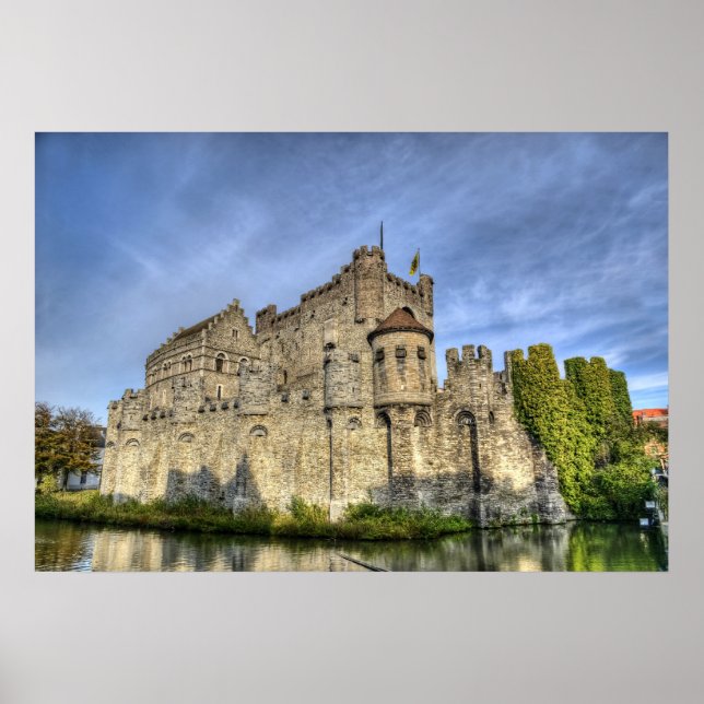 Poster château à Gand (Devant)