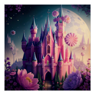 Poster Château de Bonbons Un