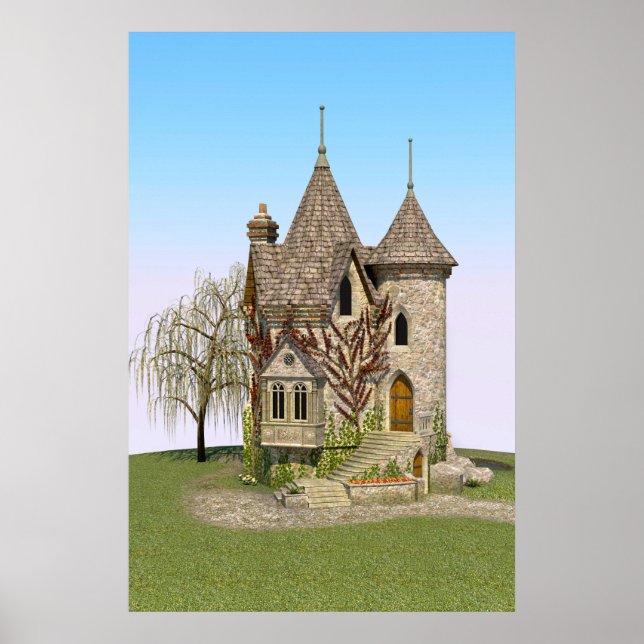 Poster Château de Conte de Fées Cadeau de Fantaisie et d' (Devant)