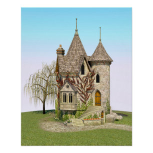 Poster Château de Conte de Fées Cadeau de Fantaisie et d'