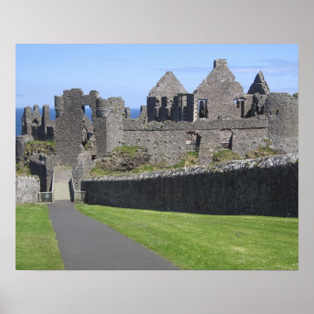 Poster Château de Dunluce près de Bushmills et Portrush,  (Devant)