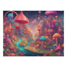 Château de l'Aquarelle Colorée Mondiale Imaginaire