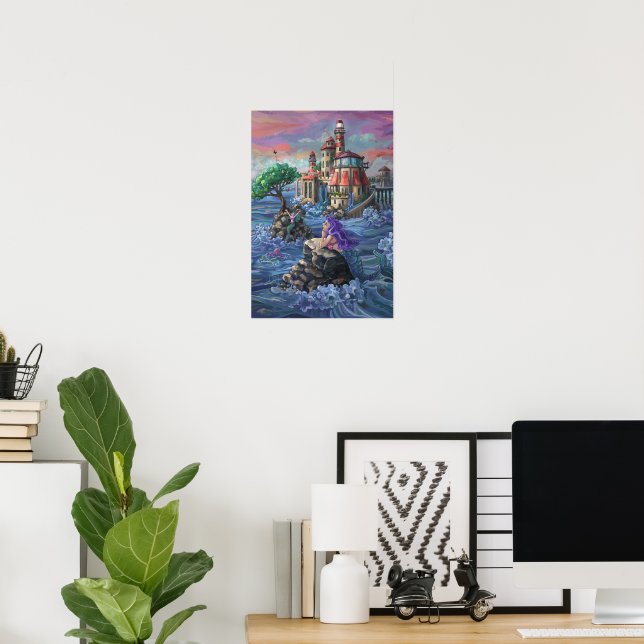 Poster Château de Mermaid (Bureau à domicile)