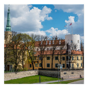 Poster Château de Riga pendant la journée ensoleillée à R