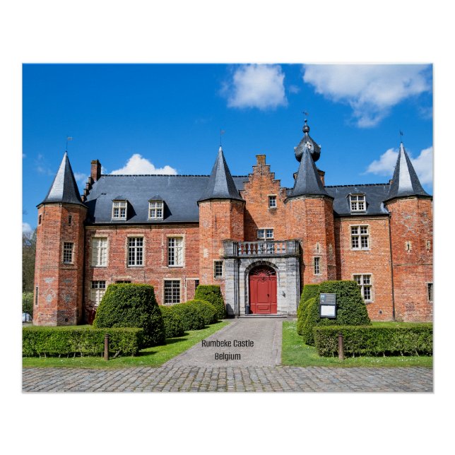 Poster Château de Rumbeke, Belgique (Devant)