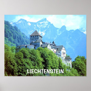 POSTER CHÂTEAU DE VADUZ, LIECHTENSTEIN