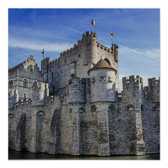 Poster Château des Comtes de Gand. (Devant)
