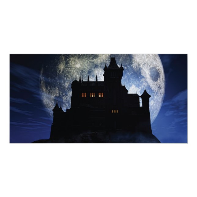 Poster Château d'Imaginaire la nuit (Devant)