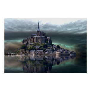 Poster Château sur l'eau