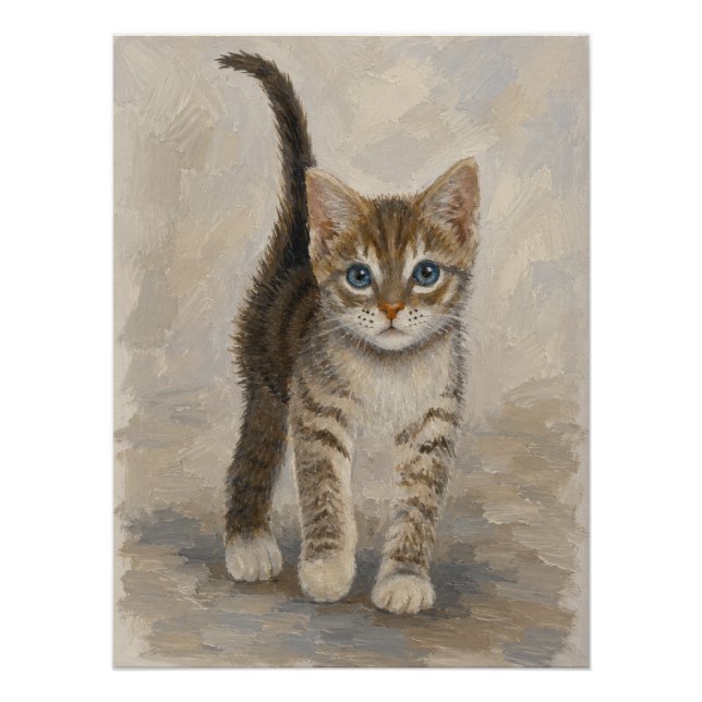 Poster Chaton tigré (Devant)