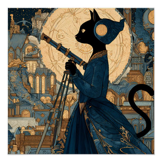 Poster Chats - Chat victorien - Comtesse Beatrice (Devant)