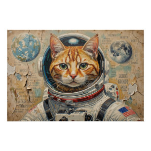 POSTER CHATS DANS L'ESPACE 10