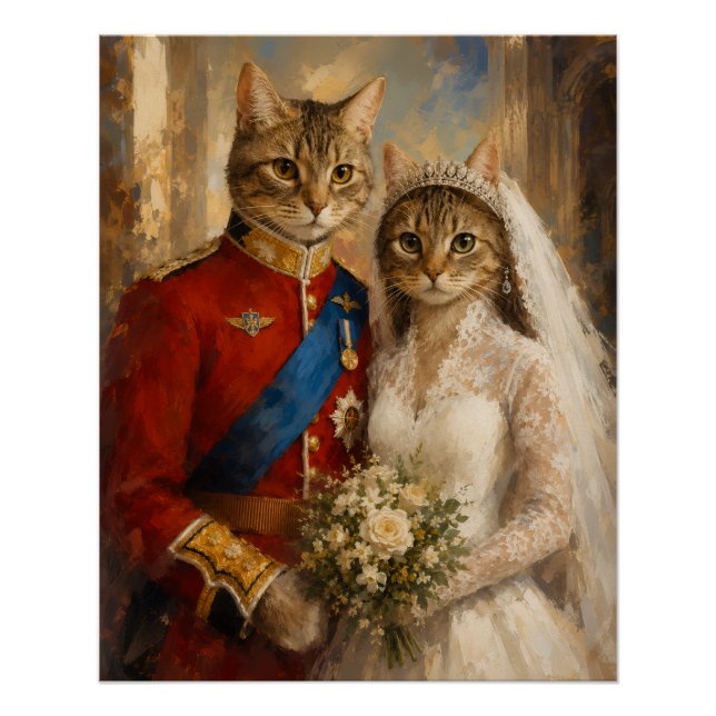 Poster Chats du mariage royal de Prince William et Cather (Devant)