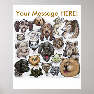 Poster Chats et chiens