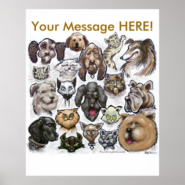 Poster Chats et chiens (Devant)