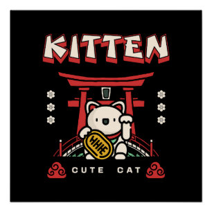 Poster chatte chanceuse