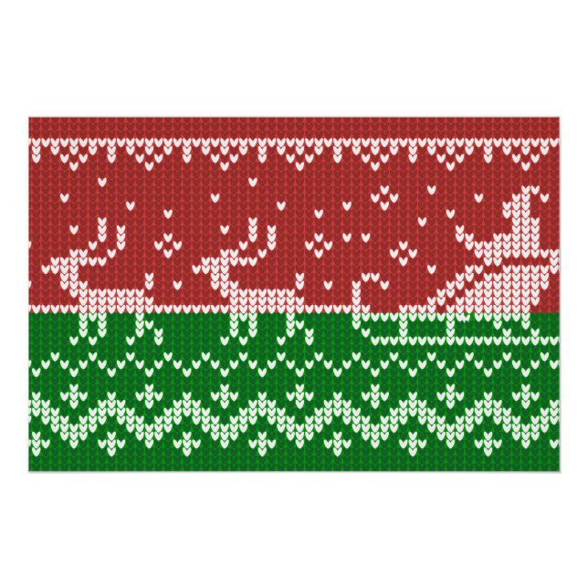 Poster Chaudron moche Le Père Noël traîne et rennes (Devant)