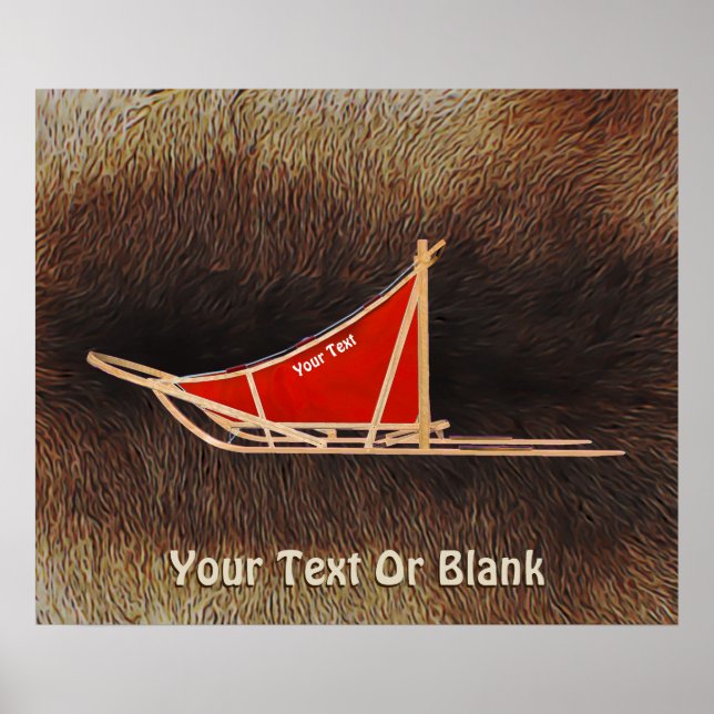 Poster Chaussée De Chien Sur Fourrure De Caribou (Devant)