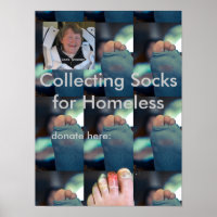 Poster Chaussettes pour sans-abri