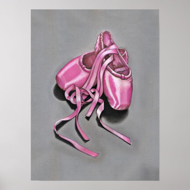 Poster Chaussons de ballet roses (Devant)