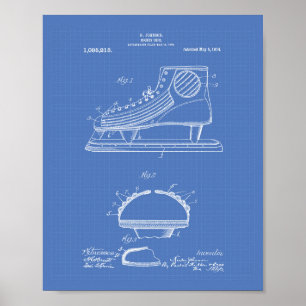 Poster Chaussure de hockey 1914 Plan directeur de l'art b