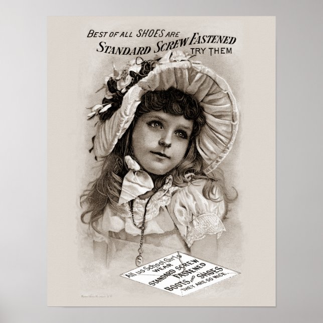 Poster Chaussure vissée fille (Devant)