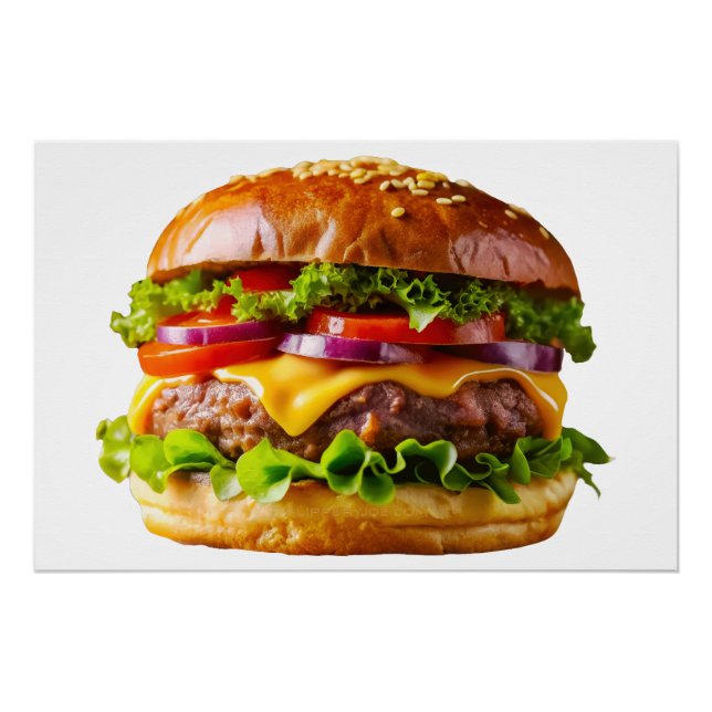 Poster ChaussureHabille hamburger empilé thic (Devant)