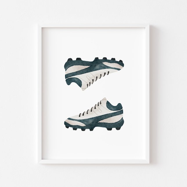 poster chaussures de football aquarelle (Créateur téléchargé)