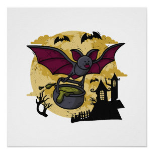 Poster Chauve-souris Halloween