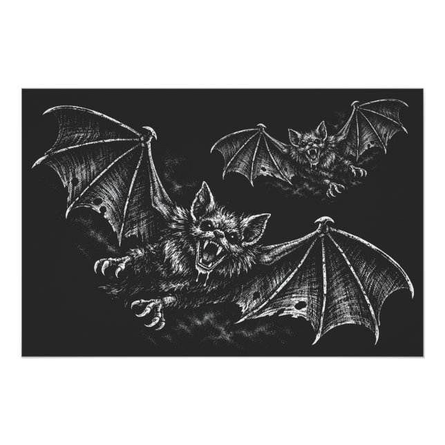 Poster Chauve-souris plongeante - par BurnsInHell (Devant)