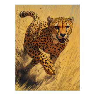 Poster Cheetah en Sprint