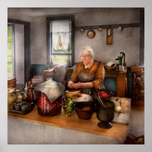 Poster Chef - Cuisine - Nettoyage des cerises