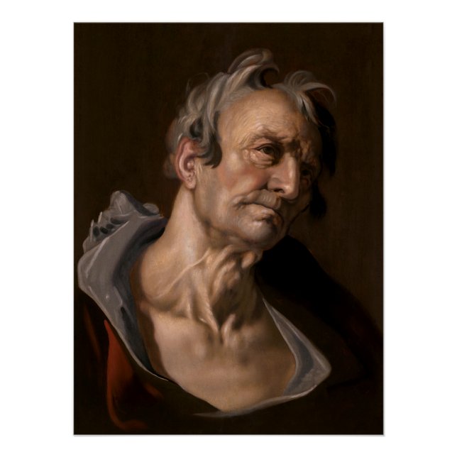 Poster Chef d'un vieil homme par Abraham Bloemaert (Devant)