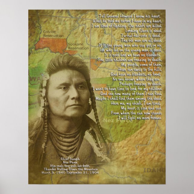 Poster Chef Joseph du Nez Perce (Devant)