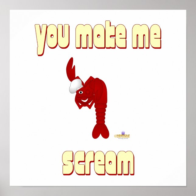 Poster Chef Rouge Homard Vous Me Faites Crier (Devant)