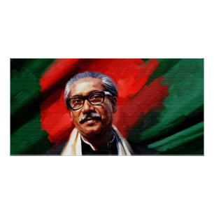 Poster Cheik Mujibur Rahman de Bangabandhu