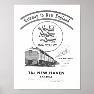 Poster Chemin de fer-Passage de New Haven vers la
