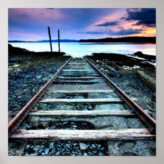 Poster Chemin de fer Rustique