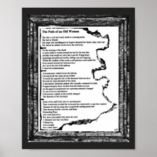 Poster Chemin d'une vieille femme